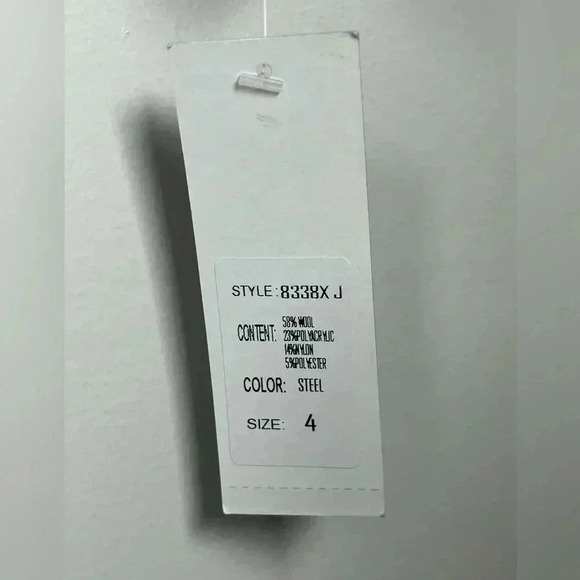 Rickie Freeman For Teri Jon Black Metallic Wool Blend Beaded Jacket Women’s Sz 4 - Picture 6 of 10